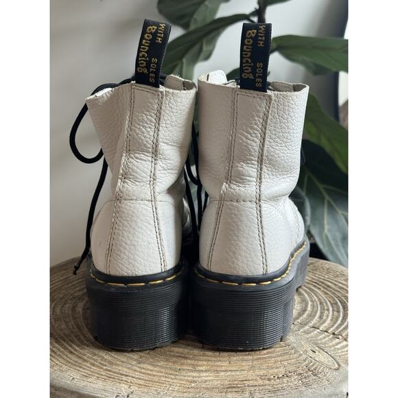 Dr Martens Sinclair Platform Boots White Leather Women’s 7 - Picture 5 of 9